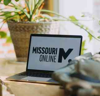 Laptop Shows Missouri Online On Screen