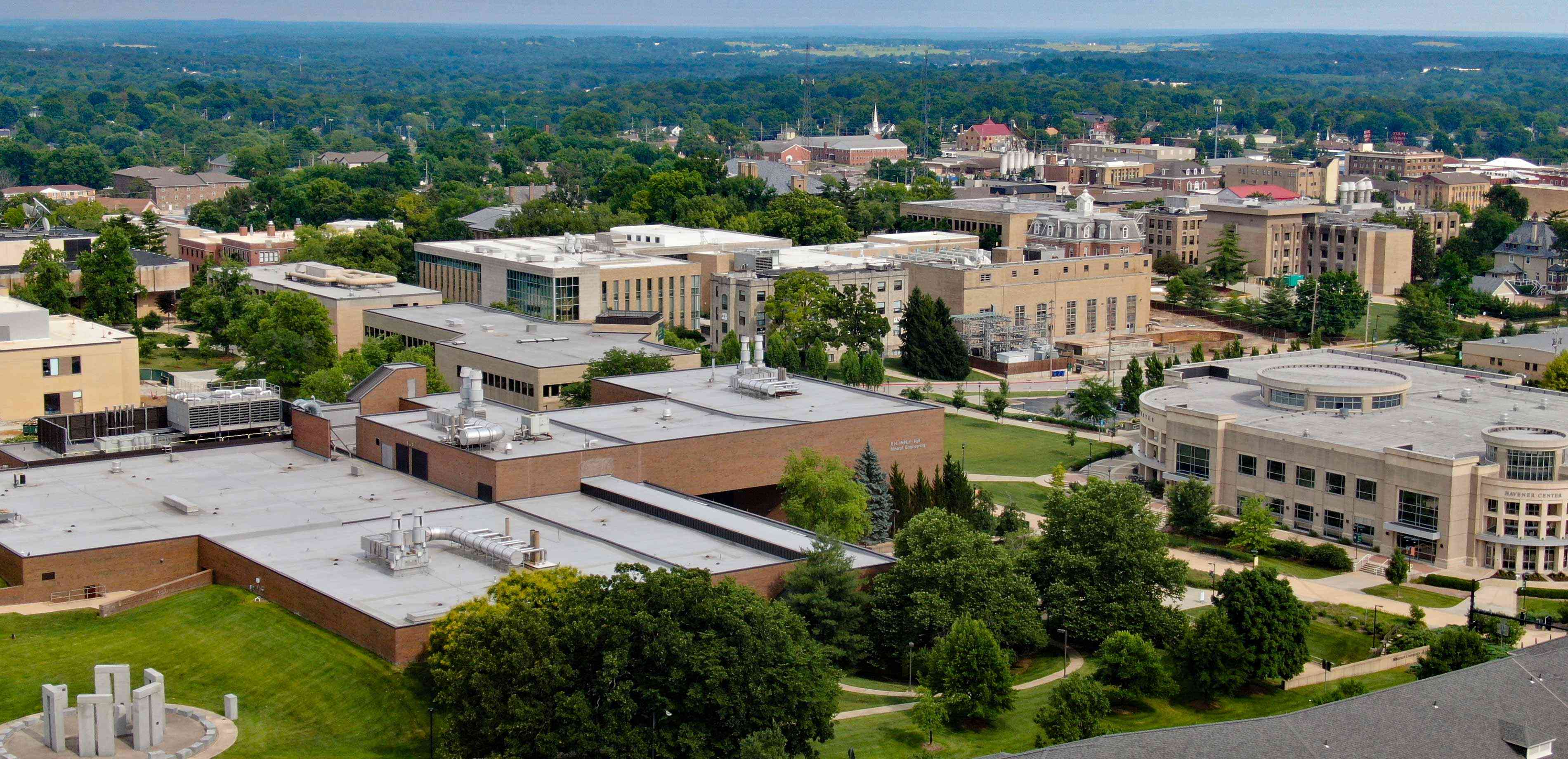 Aerial view of Missouri S&T campus