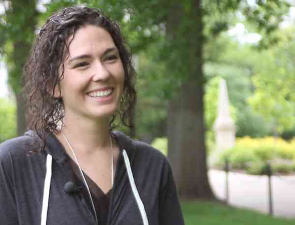 Graduate Arleta Brehm on Mizzou's campus.