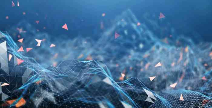 Blue digital landscape