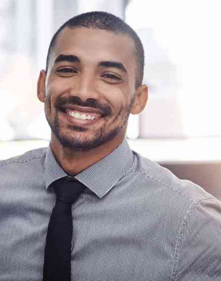 Business professional smiling.