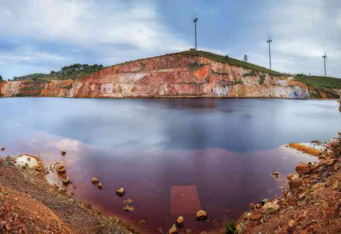Body of water at a mine site.