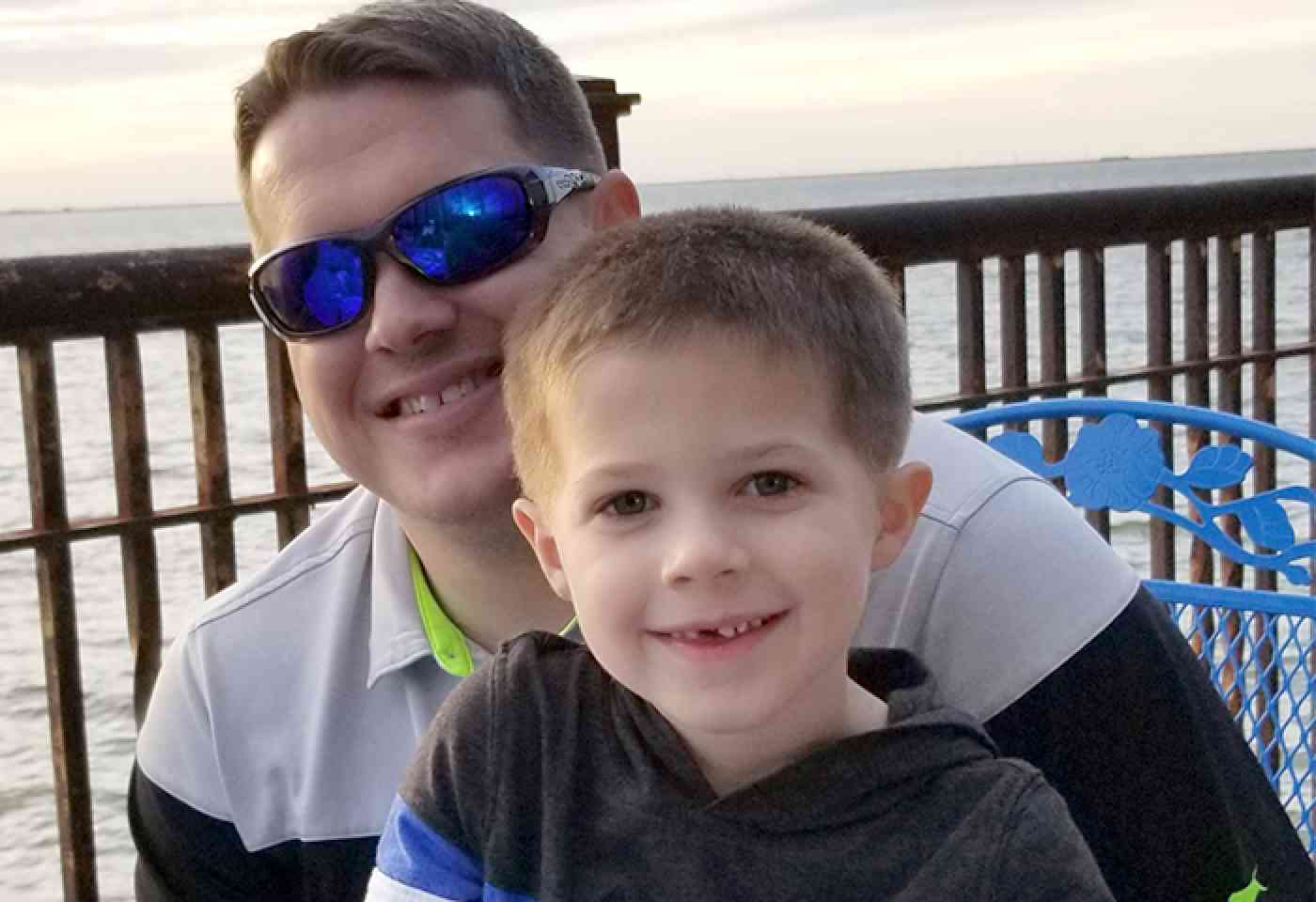 IT student Matt Sadler with his son; Sadler is among a growing number of adults looking for a career change and turning to IT through Mizzou’s online program.