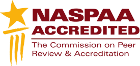 NASPAA accredited. The Commission on Peer Review &amp; Accreditation.