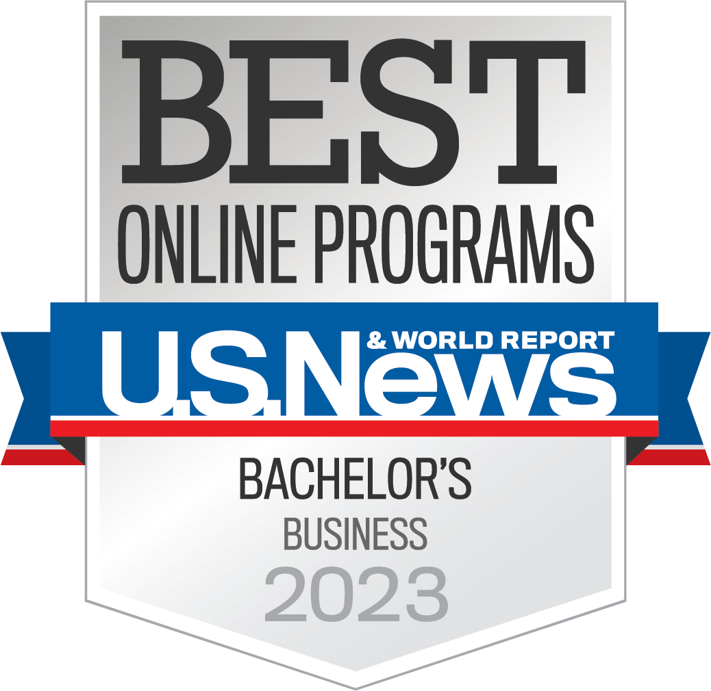Best Online Programs U.S. News and World Report Bachelor's Business 2023 Badge.