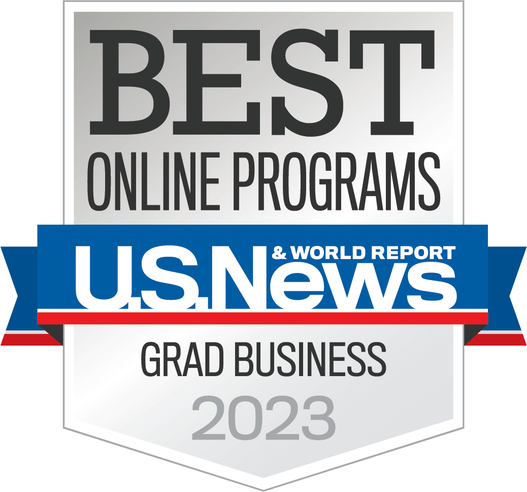 U.S. News and World Report Best Online Programs Grad Business 2023 Badge.
